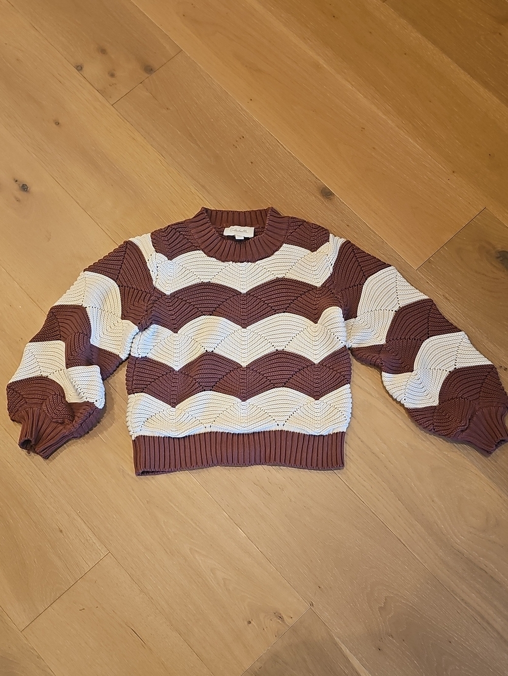 Cleobella Kori Organic Cotton Scallop Stitch Sweater | Size XS - Picture 4 of 7
